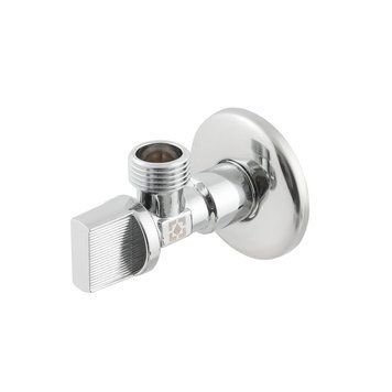 Кран приладовий кутовий для сантехнічних приладів ЗР 1/2"x3/4" Raftec Relo Silver KH0102 99361 фото