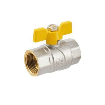 Кран кульовий Raftec YELLOW DN20 (3/4&rsquo;&rsquo;) ВВ метелик GRB2 43575 фото