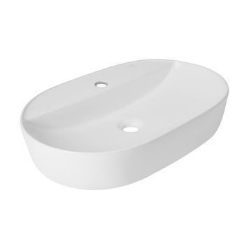 Раковина накладна Scorpio 600х400х120 мм, White, овальна, без донного клапана QT14118045W Qtap  SD00052915 фото