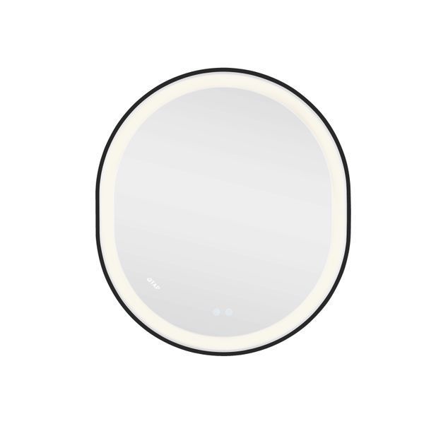 Дзеркало настінне Gemini (GE1) 800х700 мм, овальне, з LED-підсвіткою Touch, антизапотіванням, димером, рег. темп. кольору (3000-6500K), Reverse Qtap SD00052319 фото