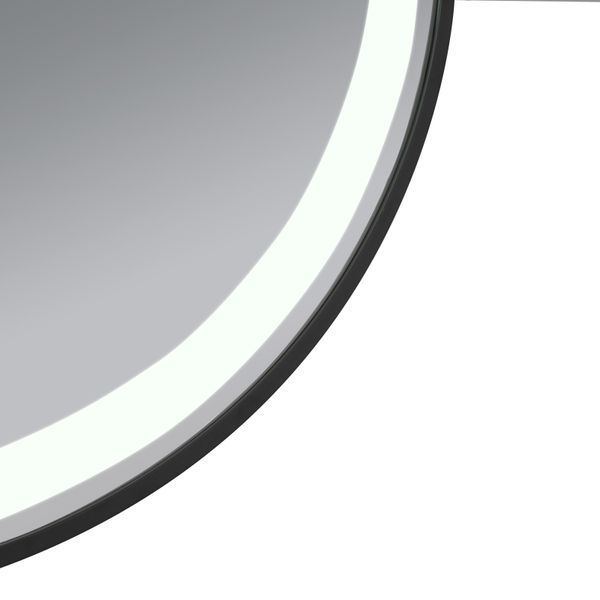 Дзеркало настінне Gemini (GE1) 800х700 мм, овальне, з LED-підсвіткою Touch, антизапотіванням, димером, рег. темп. кольору (3000-6500K), Reverse Qtap SD00052319 фото