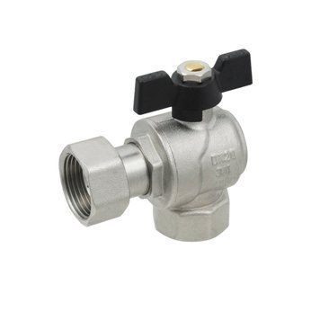 Кран кутовий з накидною гайкою Raftec PN40 ВВ 3/4" метелик DRBZ2 43597 фото