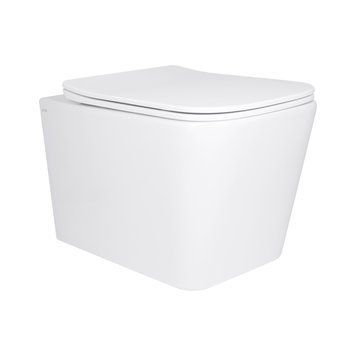 Унітаз підвісний Tern Ultra Quiet 525x345x360 мм, White, з сидінням Slim Duroplast/Soft-close/Quick Release QT17332303AW Qtap SD00052570 фото