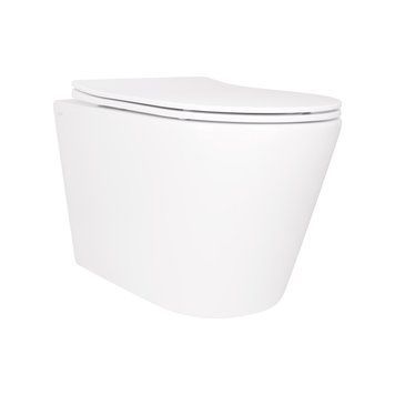Унітаз підвісний Scorpio Ultra Quiet 490x365x325 мм, White, з сидінням Slim Duroplast/ Soft-close/ Quick relase QT14332380ASW Qtap SD00054227 фото