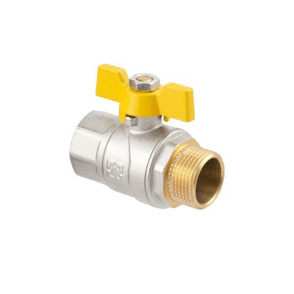 Кран кульовий Raftec YELLOW DN20 (3/4&rsquo;&rsquo;) ЗВ метелик GRB21  53772 фото