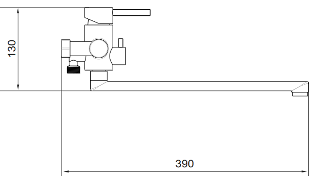 Змішувач для ванни VENTA VS302DS 86455 фото