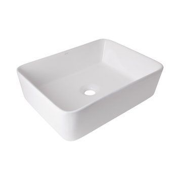 Раковина накладна Tern 480х370х135 мм, White, прямокутна, без донного клапана QT17116069W Qtap  SD00052910 фото