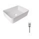 Комплект Qtap Tern: Раковина накладна прамокутна 480х370х135 мм White + Донний клапан PU02  SD00053425 фото 1