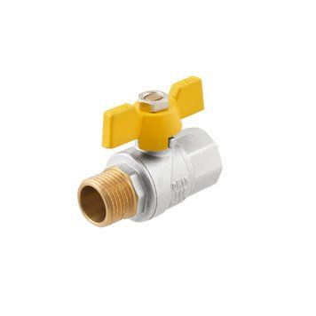 Кран кульовий Raftec YELLOW PN40 ЗВ 1/2" метелик GRB11  39508 фото