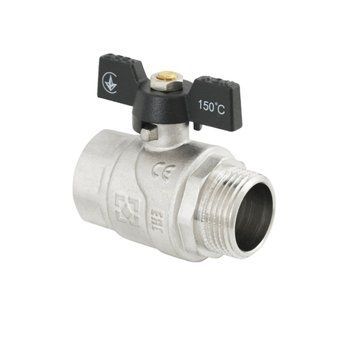 Кран кульовий Raftec BLACK PN40 ЗВ 1" метелик DRB31 51260 фото