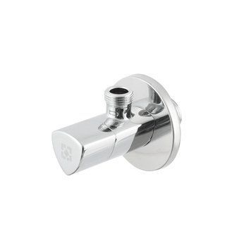 Кран приладовий кутовий для сантехнічних приладів ЗР 1/2"x3/8" Raftec Relo Silver VKE801005N 99347 фото