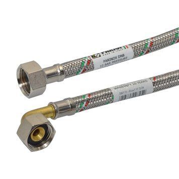 Шланг кутовий 1/2&Prime; х 1/2&Prime; ВВ 0,6 м PN10 Parinox&reg; EPDM DN8 PARIGI 60444 фото