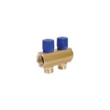 Icma колектор розподільний з регулювальними вентилями № 1105. 1"х2 (Blue) SD00049605 фото