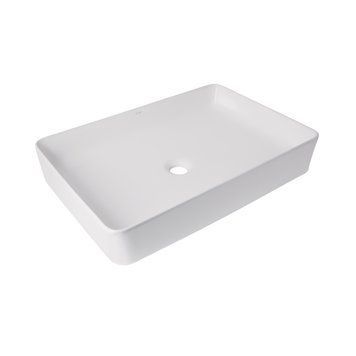 Раковина накладна Tern 600x400x110 мм, White, прямокутна, без донного клапана QT171180841W Qtap  SD00052923 фото