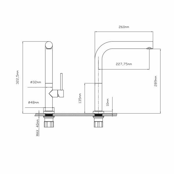 Змішувач для кухні Zdenek, Brushed Nickel PVD (k35) QTZDN9032103FC Qtap SD00042912 фото
