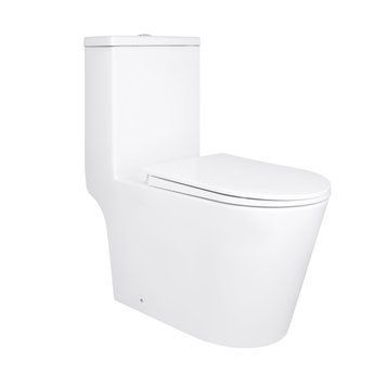 Унітаз-моноблок підлоговий Kolibri Ultra Quiet 690x360x790 мм, White, з сидінням Slim Duroplast/ Soft-close/ Quick Release QT10226380W Qtap SD00052624 фото