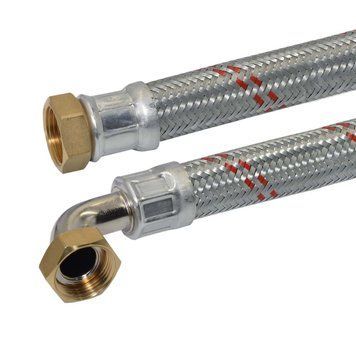 Шланг кутовий антивібраційний 1&Prime;х1&Prime; ВВ -5/+90 C&deg; PN10 L=1000 мм PARIGI 60374 фото