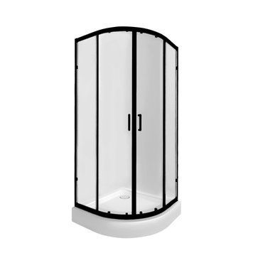 Душова кабіна Taurus BLA1099AC6, 2020x900x900 мм, напівкругла, скло прозоре 6 мм CalcLess + Душовий піддон Robin 309912C Qtap SD00048944 фото