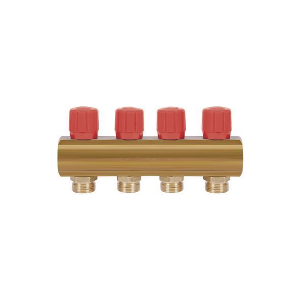 Icma колектор розподільний з регулювальними вентилями № 1105. 1"х4 (Red) SD00049596 фото