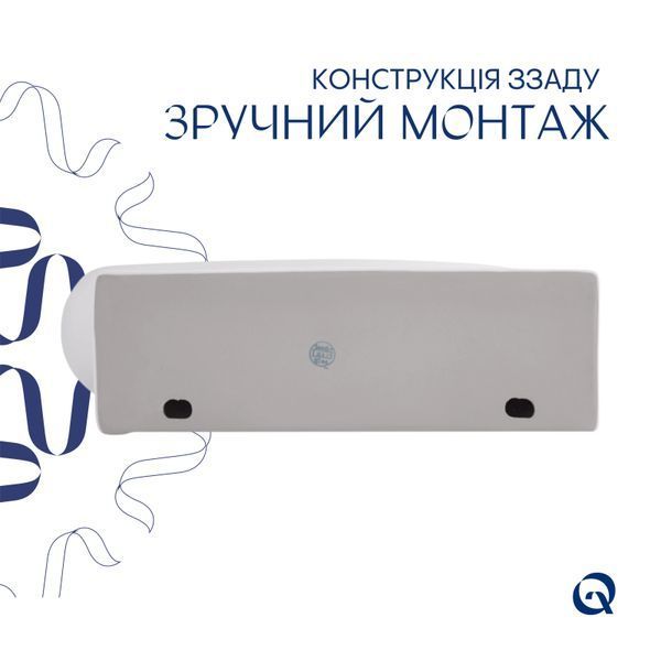 Комплект Qtap Leo: Раковина підвісна овальна ліва 430x285x160 мм White + Донний клапан PU02O  SD00053456 фото