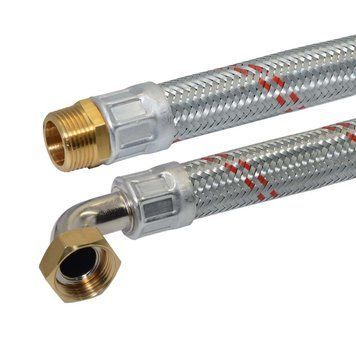 Шланг кутовий антивібраційний 1&Prime;х1&Prime; ВЗ -5/+90 C&deg; PN10 L=700 мм PARIGI 60422 фото