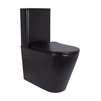 Унітаз підлоговий Scorpio Ultra Quiet 660x360x855 мм, Matt Black, з сидінням Slim Duroplast/ Soft-close/ Quick Release QT14226088AMB Qtap SD00052562 фото