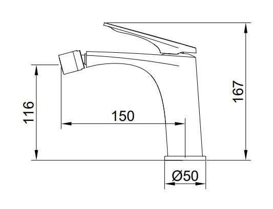Змішувач для біде VENTA BF205MC  87981 фото