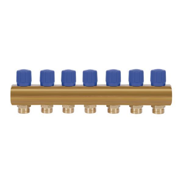 Icma колектор розподільний з регулювальними вентилями № 1105. 1"х7 (Blue) SD00049610 фото