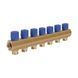 Icma колектор розподільний з регулювальними вентилями № 1105. 1"х7 (Blue) SD00049610 фото 1