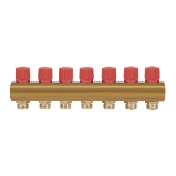 Icma колектор розподільний з регулювальними вентилями № 1105. 1"х7 (Red) SD00049599 фото