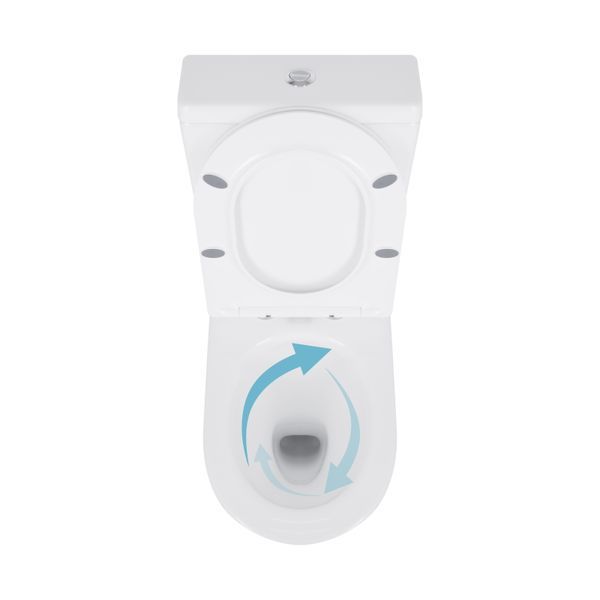 Унітаз підлоговий Swan Ultra Quiet 640x360x835 мм, White, з сидіннмя Slim Duroplast/ Soft-close/ Quick Release QT16222182TW Qtap SD00053263 фото