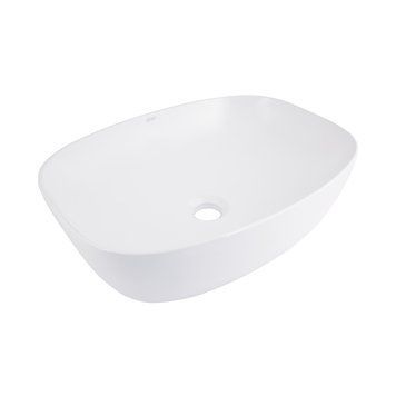 Раковина накладна Cardinal 600х380х140 мм, White, овальна, без донного клапана QT04116257W Qtap  SD00053607 фото