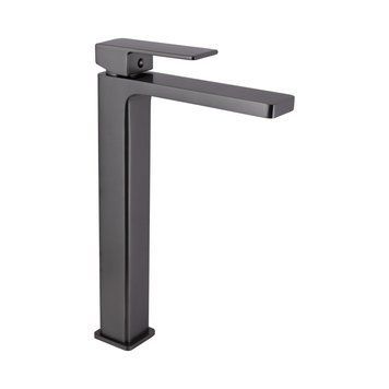 Змішувач для раковини високий Gemini, Gunmetal Black (k35) PVDQTGEM269GMB45680 Qtap SD00051804 фото