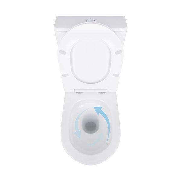 Унітаз підлоговий Virgo Ultra Quiet 660x360x855 мм, White, з сидінням Slim Duroplast/ Soft-close/ Quick Release QT18226092AW Qtap SD00052581 фото