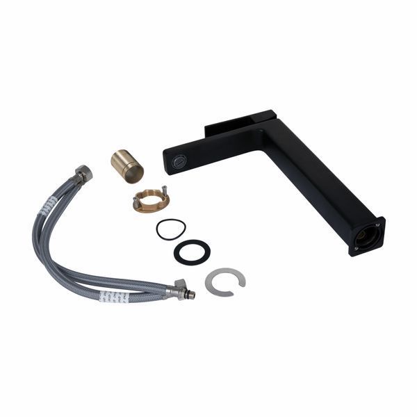 Змішувач для раковини високий Gemini, Matt Black (k35) QTGEM269BLM45678 Qtap SD00051802 фото