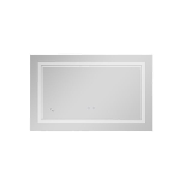 Дзеркало настінне Cardinal (CA1) 700х500 мм, прямокутне, з LED-підсвіткою Touch, антизапотіванням, димером, рег. темп. кольору (3000-6500K), Reverse Qtap SD00052323 фото