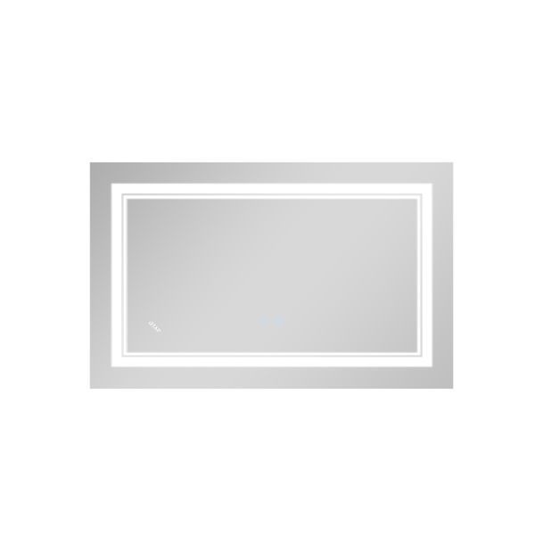 Дзеркало настінне Cardinal (CA1) 700х500 мм, прямокутне, з LED-підсвіткою Touch, антизапотіванням, димером, рег. темп. кольору (3000-6500K), Reverse Qtap SD00052323 фото