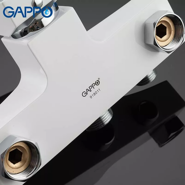 Змішувач для ванни білий/хром GAPPO G2207-7 1033988 фото