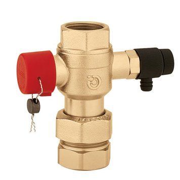 Кульовий запірний та зливний кран для розширювального баку &Oslash;1 1/4&Prime; 85&deg; C 6 bar Caleffi S.p.a. 52166 фото