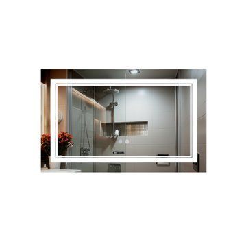 Дзеркало настінне Cardinal (CA1) 800х500 мм, прямокутне, з LED-підсвіткою Touch, антизапотіванням, димером, рег. темп. кольору (3000-6500K), Reverse Qtap SD00052322 фото