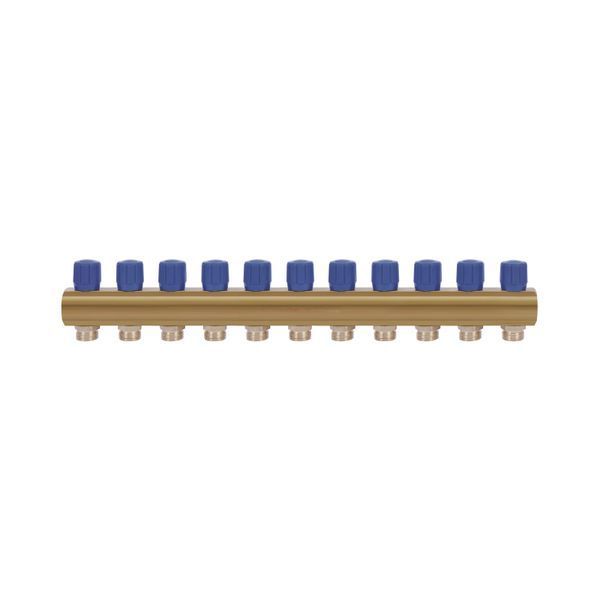 Icma колектор розподільний з регулювальними вентилями № 1105. 1"х11 (Blue) SD00049614 фото