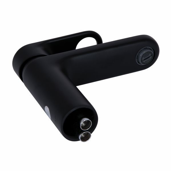 Змішувач для раковини низький Jay, Matt Black (k35) QTJAY270BLM45545 Qtap SD00051669 фото
