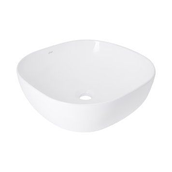 Раковина накладна Kolibri 400х400х140 мм, White, квадратна, без донного клапана QT10116303W Qtap  SD00053608 фото