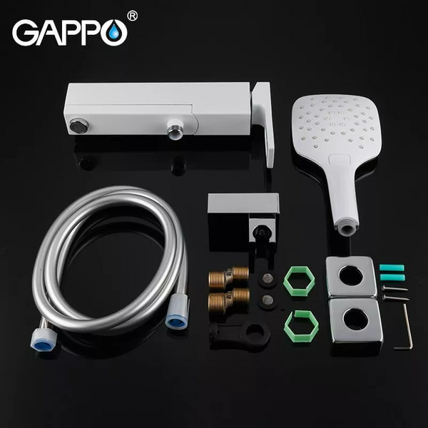Змішувач для ванни білий/хром GAPPO G3217-8 1033999 фото