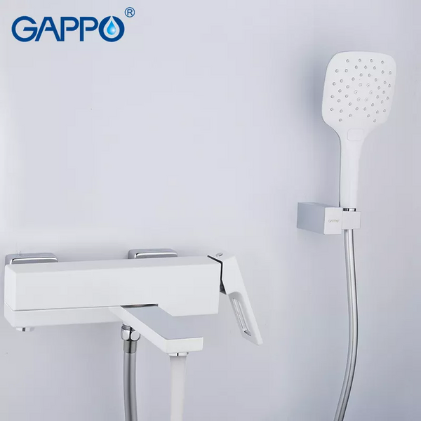 Змішувач для ванни білий/хром GAPPO G3217-8 1033999 фото