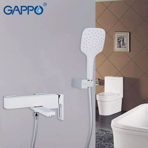 Змішувач для ванни білий/хром GAPPO G3217-8 1033999 фото
