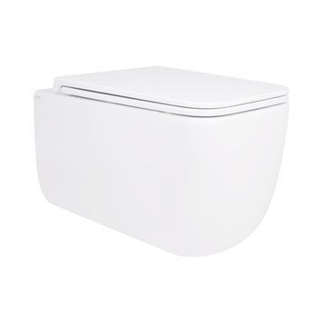Унітаз підвісний Gemini Ultra Quiet 530х365х373 мм, White, з сидінням Slim Duroplast/ Soft-close/ Quick Release QT2533076EUQW Qtap SD00051554 фото