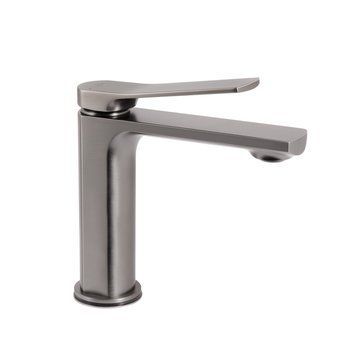 Змішувач для раковини низький Slavonice, Gunmetal Black PVD (k35) QTSLA270GMB45924 Qtap  SD00052048 фото