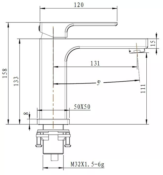 Змішувач для умивальника низький колір білий/хром GAPPO G1017-8 1033998 фото
