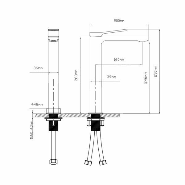 Змішувач для раковини високий Slavonice, Chrome (k35) QTSLV10H42103C Qtap  SD00042906 фото